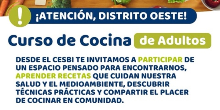 Imagen de Curso de Cocina para Adultos en el CESBI de Alvear