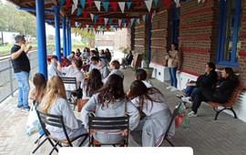 Imagen de Alumnos de la Escuela Secundaria 'Hilario Lagos' visitaron la Estación de Tren