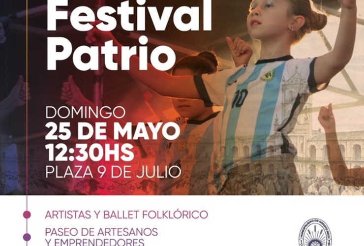 Imagen de 25 de mayo: ¡Festival Patrio en la plaza!