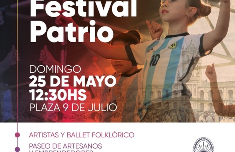 Imagen de 25 de mayo: ¡Festival Patrio en la plaza!