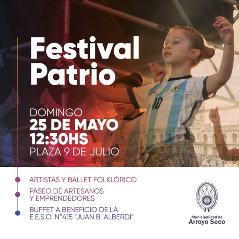Imagen de 25 de mayo: ¡Festival Patrio en la plaza!