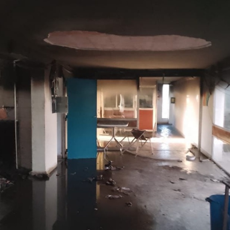 El sinistro que afectó a la escuela conmovió a toda la comunidad.
