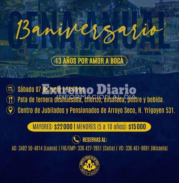 Imagen de La Peña de Boca en Arroyo Seco prepara su Cena Anual 2025