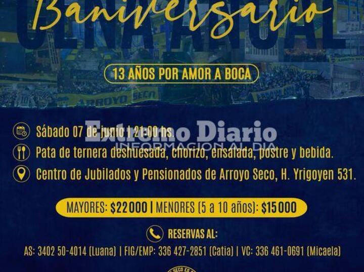 Imagen de La Peña de Boca en Arroyo Seco prepara su Cena Anual 2025