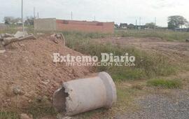 Imagen de Desde Mi Lote denuncian que en el lugar estarían arrojando material proveniente de la ampliación de la ruta 21