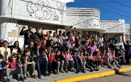 Imagen de Se pintó el Mural externo del Centro Cultural de General Lagos