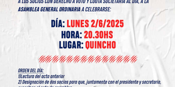 Imagen de Hoy, Asamblea General Ordinaria en Talleres