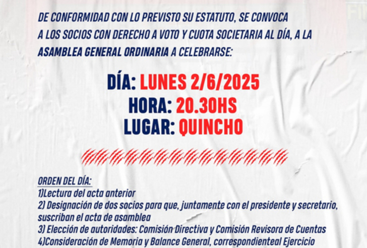 Imagen de Hoy, Asamblea General Ordinaria en Talleres