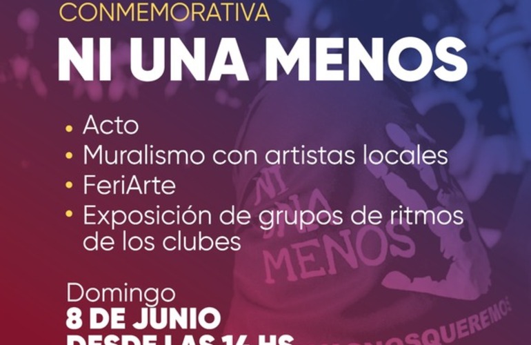 Imagen de Jornada conmemorativa �Ni Una Menos� en el Paseo Pedro Spina