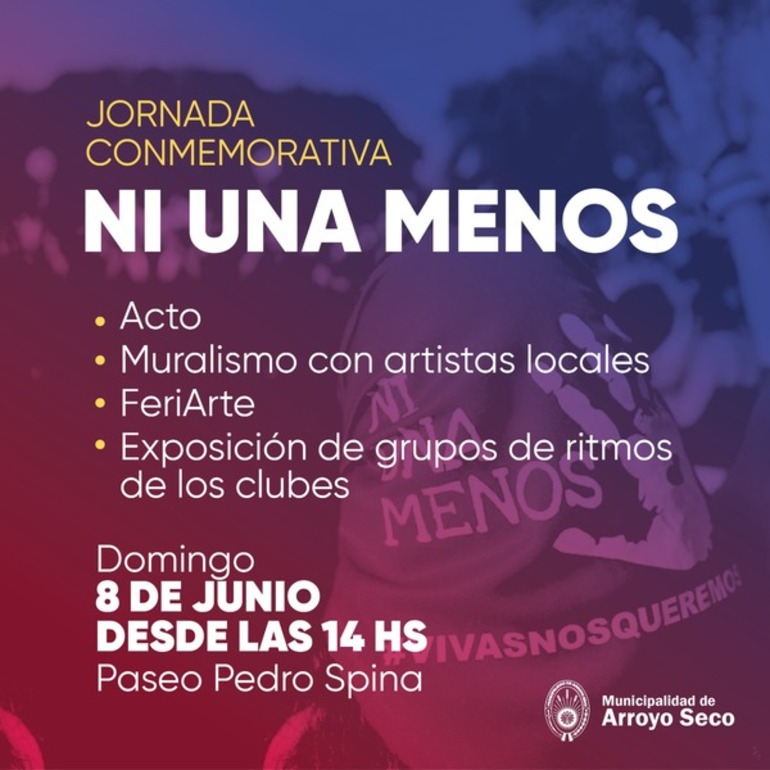 Imagen de Jornada conmemorativa “Ni Una Menos” en el Paseo Pedro Spina