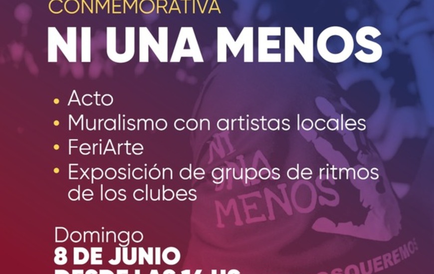 Imagen de Jornada conmemorativa �Ni Una Menos� en el Paseo Pedro Spina