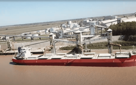 El puerto de Renova en Timbúes.