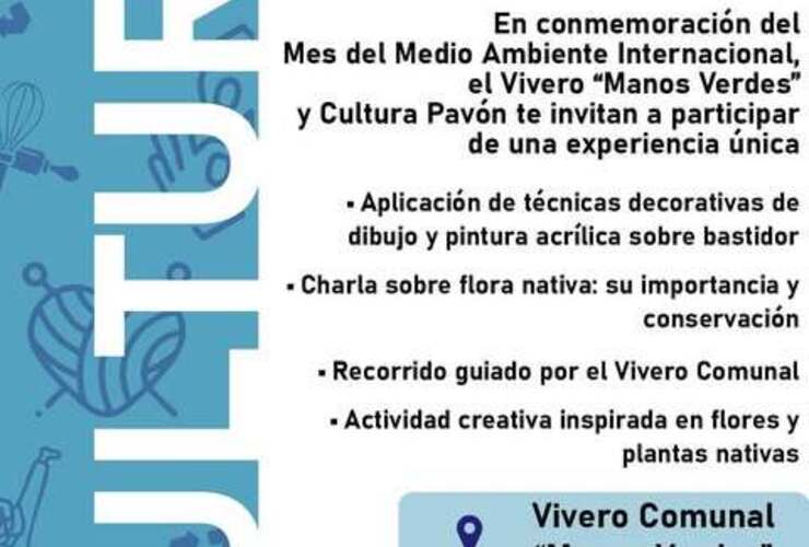 Imagen de Pavón invita a una experiencia creativa y ambiental con el taller Arte en Nativas