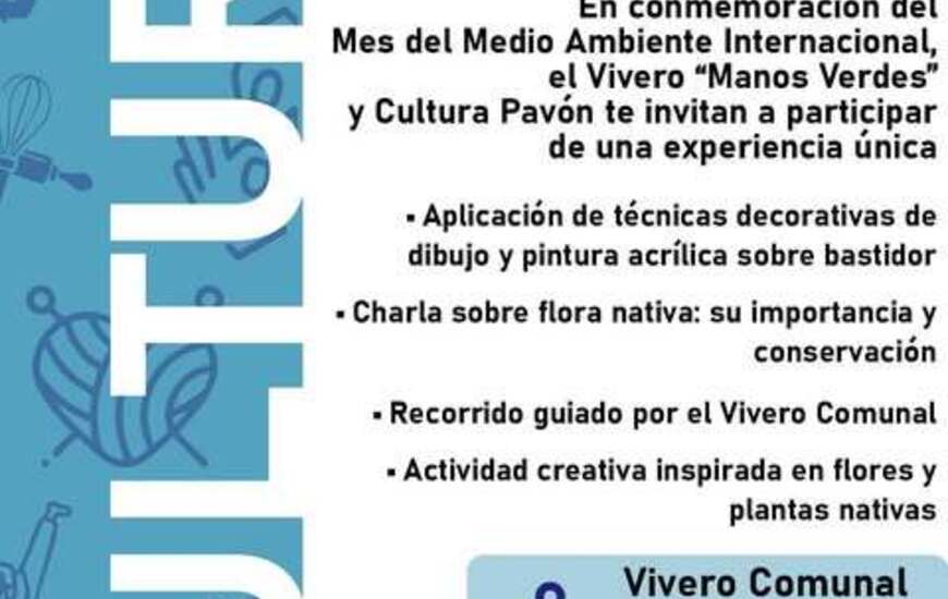 Imagen de Pavón invita a una experiencia creativa y ambiental con el taller Arte en Nativas