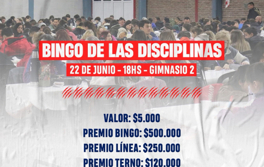Imagen de El 22/06, Bingo de Disciplinas en Talleres