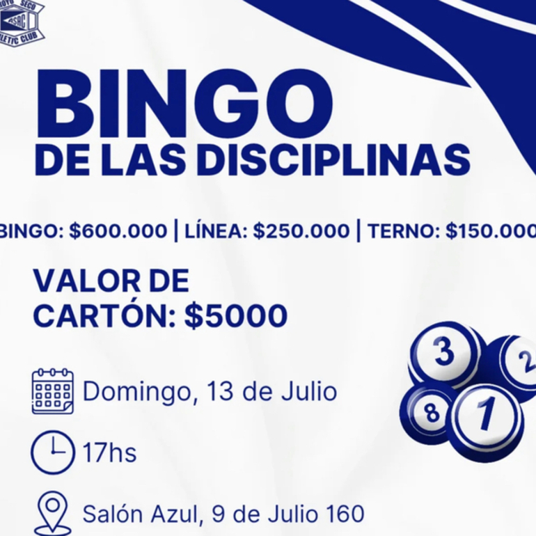 Imagen de El 13/07, Bingo de las Disciplinas de Athletic en el Salón Azul