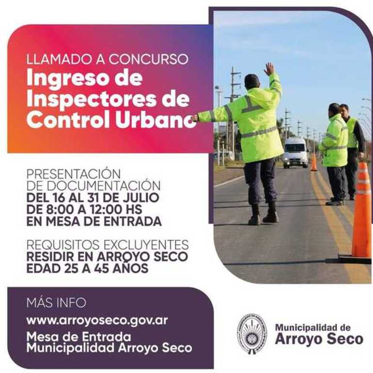 Imagen de Llamado a concurso para cubrir cargos de Agentes de Control Urbano