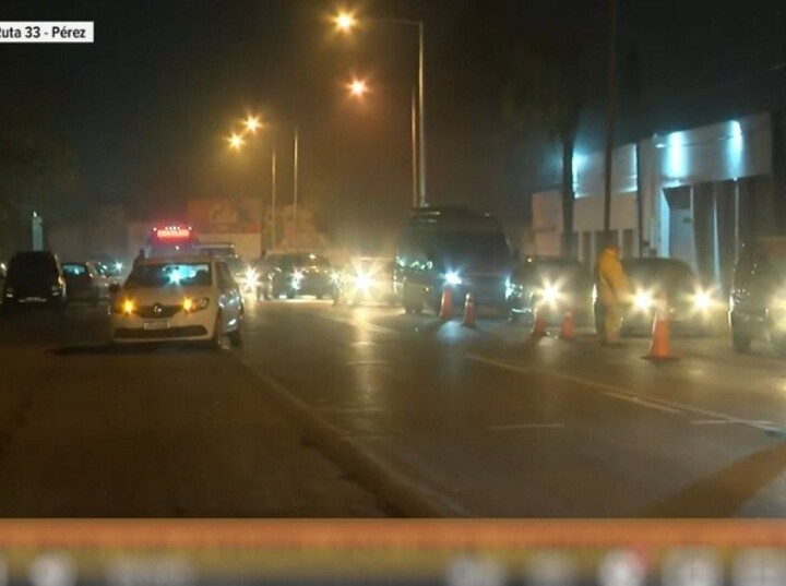 La ruta tuvo demoras en el tránsito, pero nunca fue totalmente cortada. (El Tres (captura)