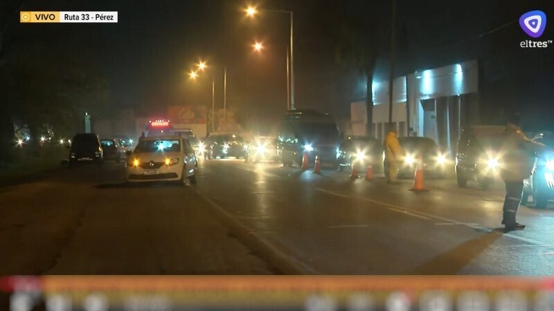 La ruta tuvo demoras en el tránsito, pero nunca fue totalmente cortada. (El Tres (captura)