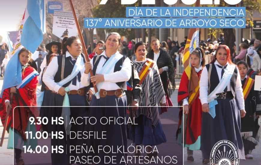 Se celebrará el Día de la Independencia y los 137 años de la ciudad.