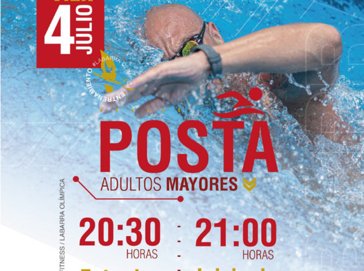 Imagen de El 4/07, Posta de Natación para Adultos Mayores en Labarra Olímpica