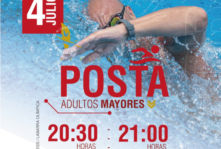 Imagen de El 4/07, Posta de Natación para Adultos Mayores en Labarra Olímpica