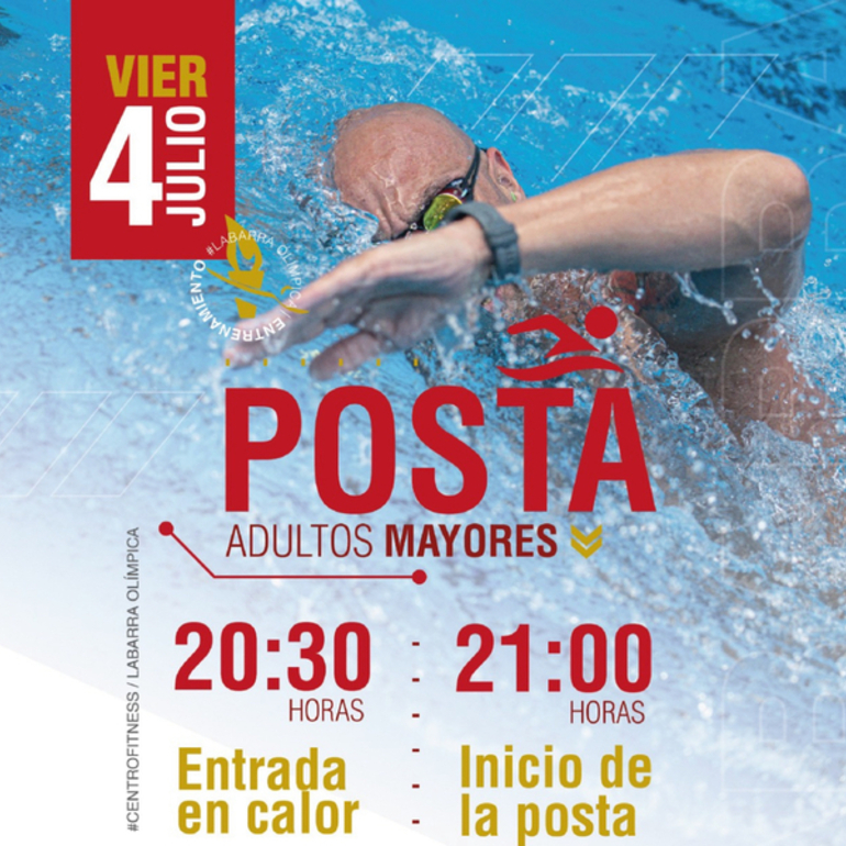 Imagen de El 4/07, Posta de Natación para Adultos Mayores en Labarra Olímpica