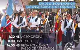 Imagen de 9 de Julio: Celebraciones por el D&iacute;a de la Independencia y el 137&ordm; aniversario de Arroyo Seco