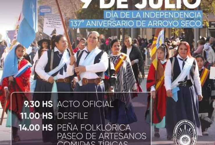 Imagen de 9 de Julio: Celebraciones por el D&iacute;a de la Independencia y el 137&ordm; aniversario de Arroyo Seco