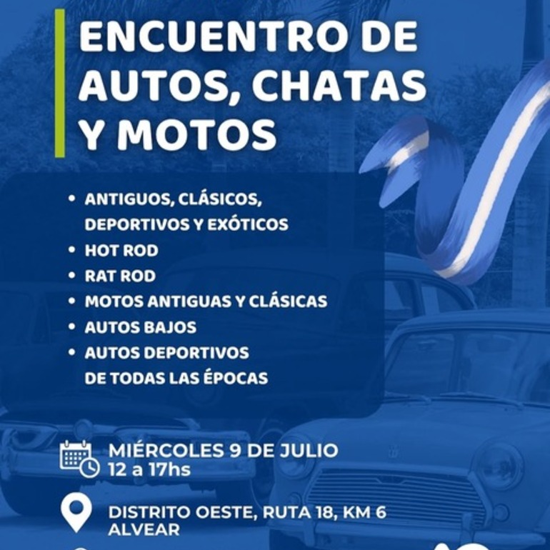 Imagen de Alvear organiza un nuevo Encuentro de Autos, Chatas y Motos