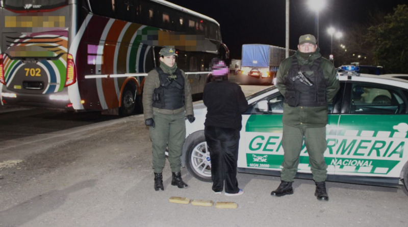 Imagen de Detuvieron a una mujer que viajaba con cocaína adosada a su cuerpo