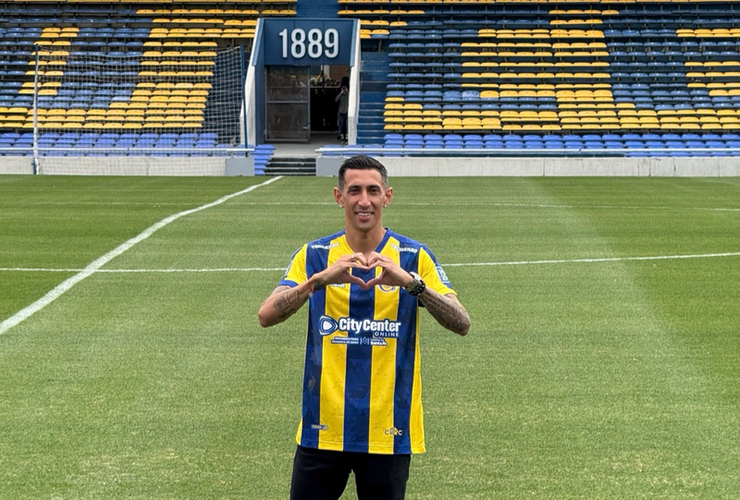 Imagen de Ángel Di María fue presentado como nuevo jugador de Rosario Central