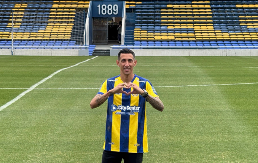 Imagen de Ángel Di María fue presentado como nuevo jugador de Rosario Central