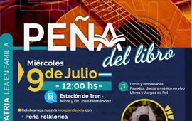Imagen de 9 de Julio: Peña del Libro en la Estación del Tren