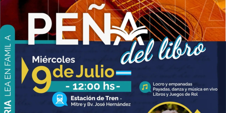 Imagen de 9 de Julio: Peña del Libro en la Estación del Tren