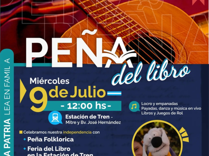 Imagen de 9 de Julio: Peña del Libro en la Estación del Tren