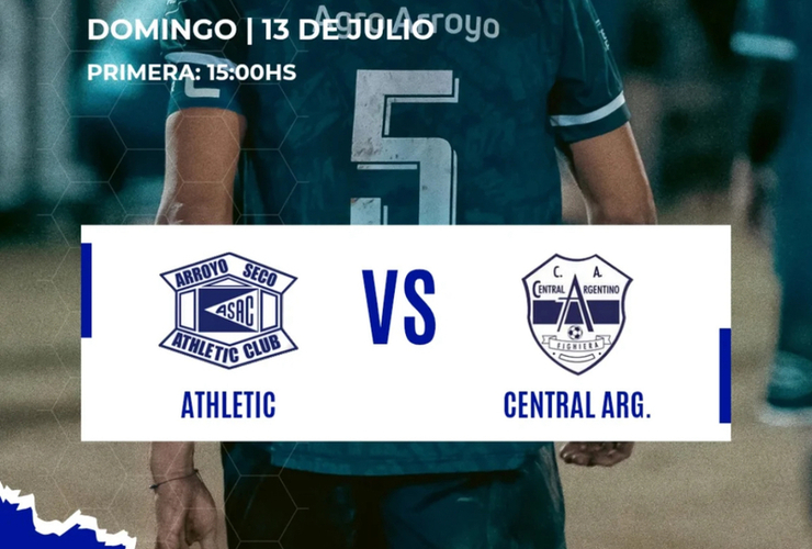 Imagen de F&uacute;tbol: Athletic y Central Argentino, jugar&aacute;n la Final de Ida el 13/07 a las 15 hs en el Gabino Machuca