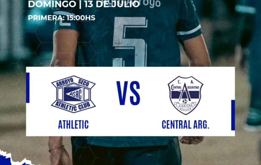 Imagen de F&uacute;tbol: Athletic y Central Argentino, jugar&aacute;n la Final de Ida el 13/07 a las 15 hs en el Gabino Machuca