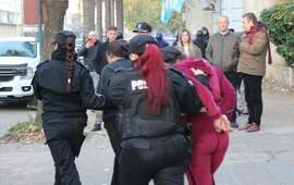 Tonelli y el ministro de seguridad siguiendo de cerca el operativo.