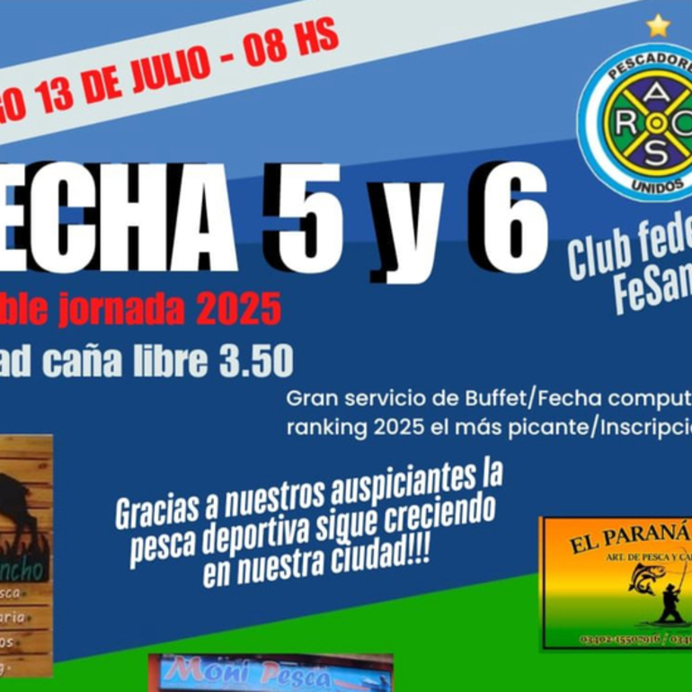 Imagen de El 13/07, fecha doble de Pesca en el Rowing Club