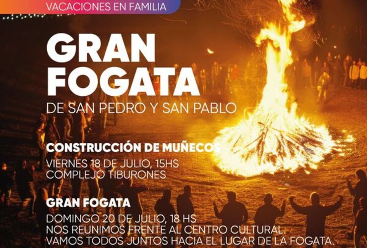 Imagen de Cierre de vacaciones con la tradicional Fogata de San Pedro y San Pablo