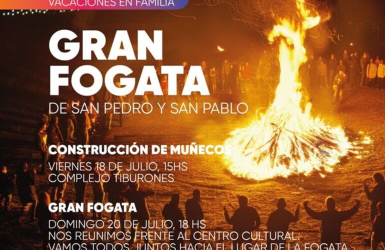 Imagen de Cierre de vacaciones con la tradicional Fogata de San Pedro y San Pablo