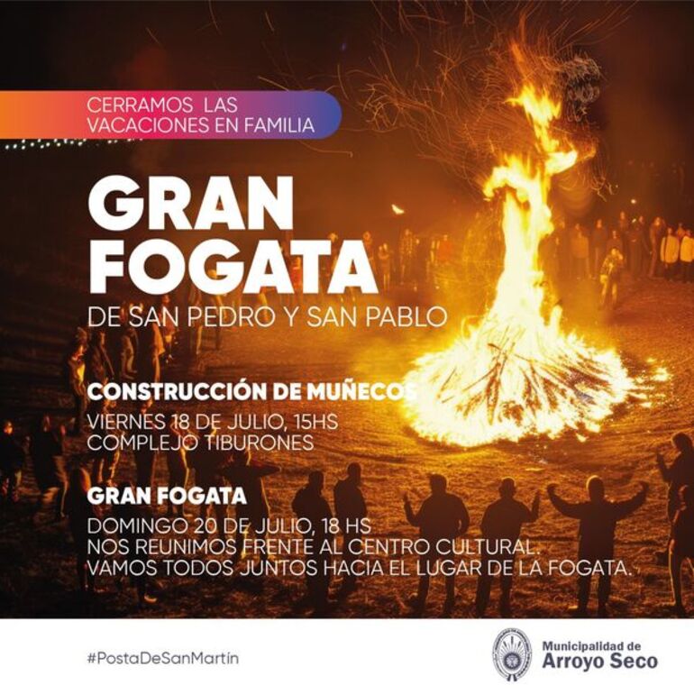 Imagen de Cierre de vacaciones con la tradicional Fogata de San Pedro y San Pablo