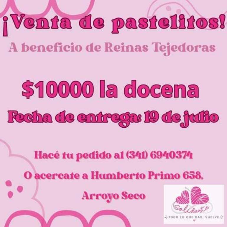 Imagen de Venta de pastelitos a beneficio de Reinas Tejedoras