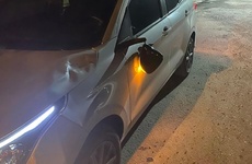 Así quedó el auto tras la embestida.