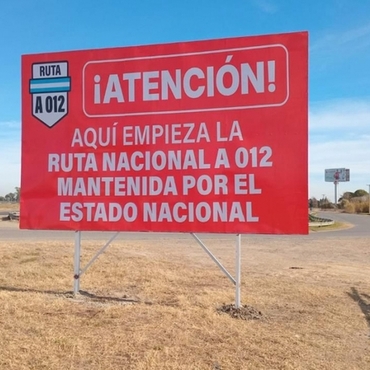 Imagen de Rutas nacionales sin mantenimiento en la provincia: señalizan con carteles por el estado catastrófico en que se encuentran