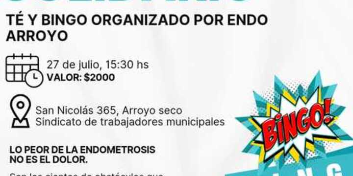 Imagen de Endo Arroyo organiza un bingo solidario para visibilizar la lucha contra la endometriosis