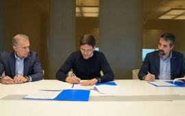 Pullaro durante la firma del convenio en Buenos Aires. (GSF)