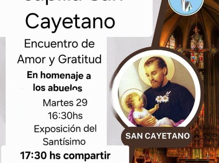 Imagen de Encuentro en homenaje a los abuelos en la Capilla San Cayetano