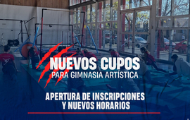 Imagen de Nuevos cupos y horarios para la Gimnasia Artística de Talleres
